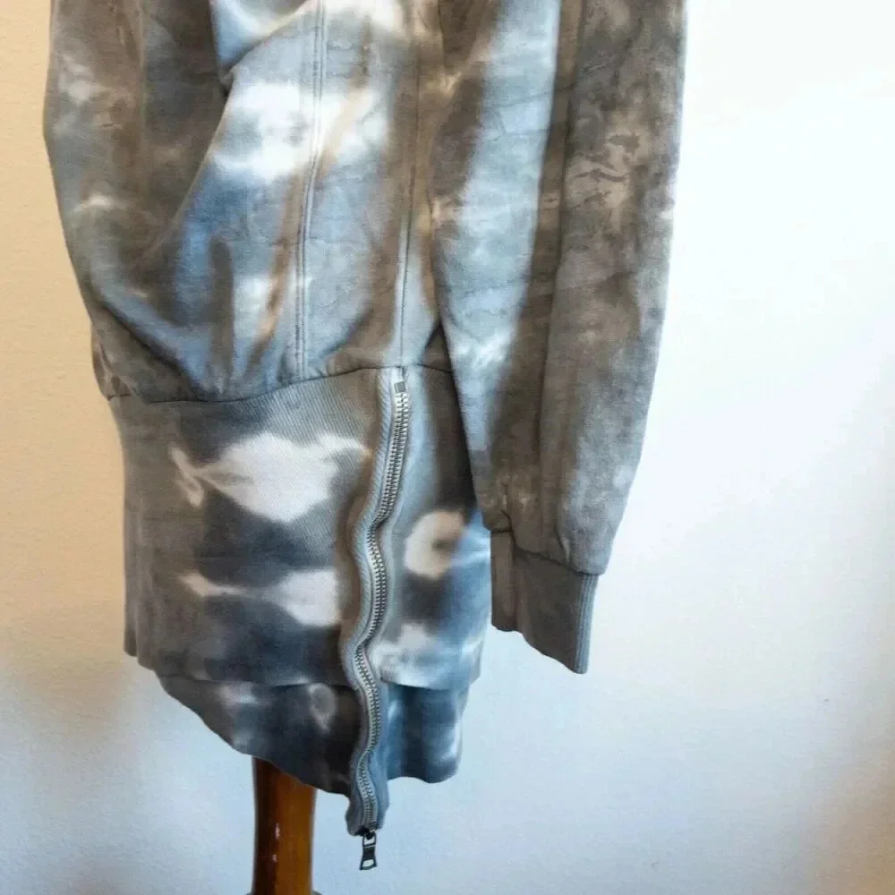 Young Fabulous & Broke Olive Green Boho Tie Dye Turtleneck Sweater Dress S Beach